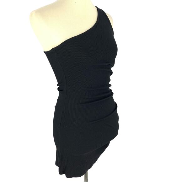 Privacy Please Black Off The Shoulder Ruched Mini Dress Size Small - Picture 4 of 7